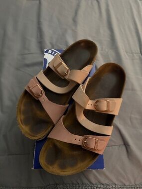 Birkenstock Salina Double-Strap Sandals in Rose/Old Rose